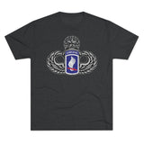 173rd Airborne Brigade Insignia Triblend Athletic Shirt T-Shirt Printify S Tri-Blend Vintage Black 