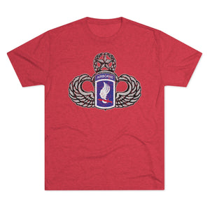 173rd Airborne Brigade Insignia Triblend Athletic Shirt T-Shirt Printify S Tri-Blend Vintage Red 