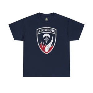 187th Rakkasan Distressed Insignia - Standard Fit Cotton Shirt T-Shirt Printify L Navy 
