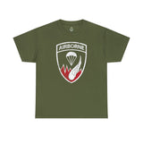 187th Rakkasan Distressed Insignia - Standard Fit Cotton Shirt T-Shirt Printify S Military Green 