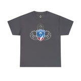 187th Rakkasan Master Blaster Distressed Insignia - Standard Fit Cotton Shirt T-Shirt Printify S Charcoal 