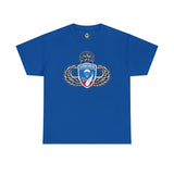 187th Rakkasan Master Blaster Distressed Insignia - Standard Fit Cotton Shirt T-Shirt Printify S Royal 