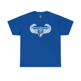 187th Rakkasans Air Assault Distressed Insignia - Standard Fit Cotton Shirt T-Shirt Printify S Royal 