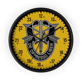1st Group Special Forces Wall Clock Home Decor Printify Black Black 10"