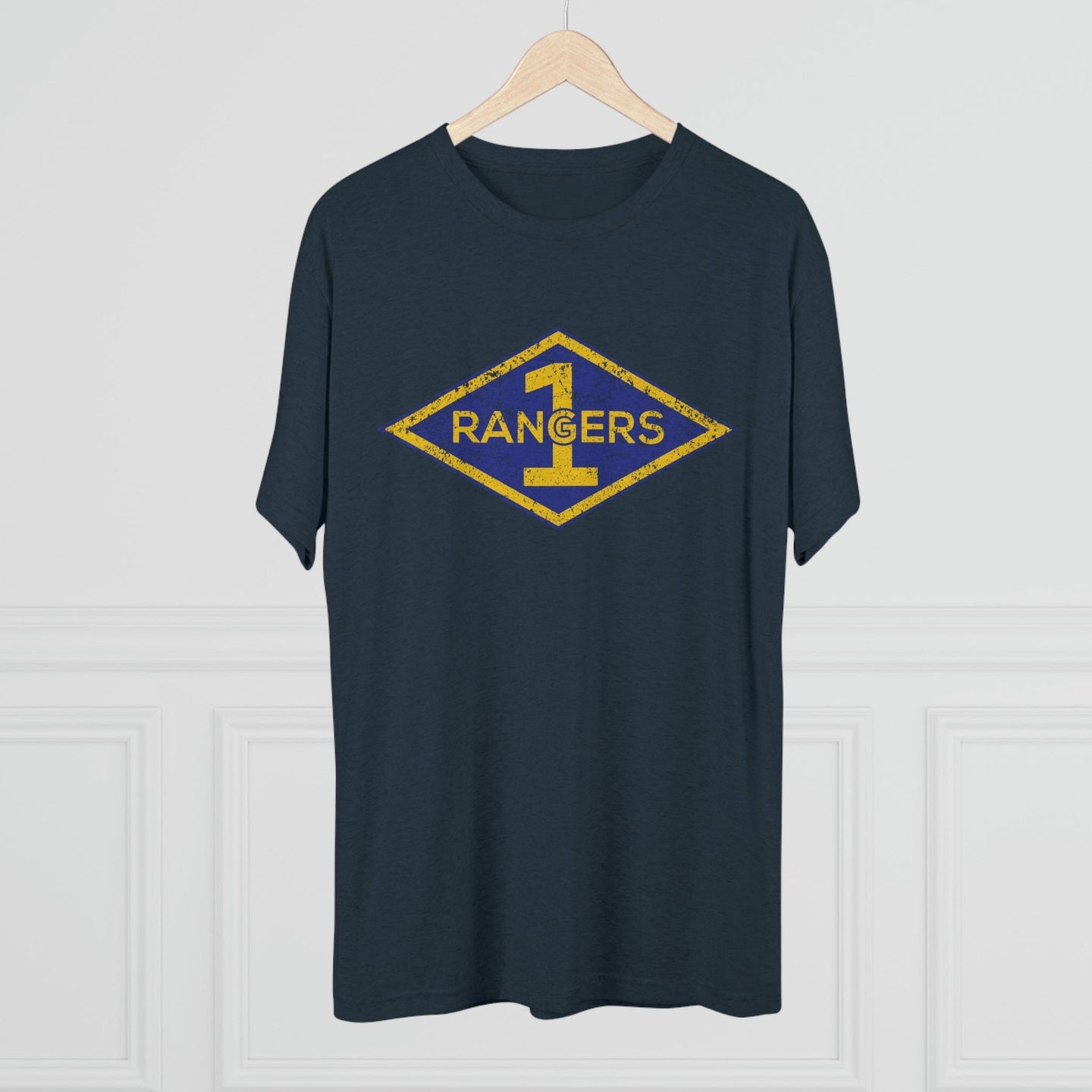 1st Ranger Battalion Distressed Diamond Triblend Athletic Shirt ...