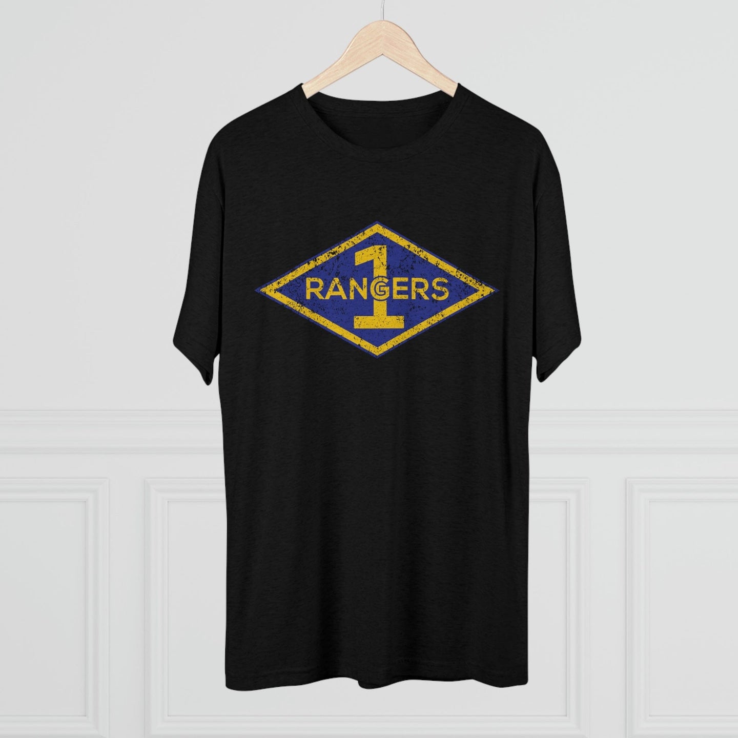 1st Ranger Battalion Distressed Diamond Triblend Athletic Shirt ...