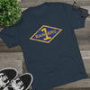 1st Ranger Battalion Distressed Diamond Triblend Athletic Shirt T-Shirt Printify 