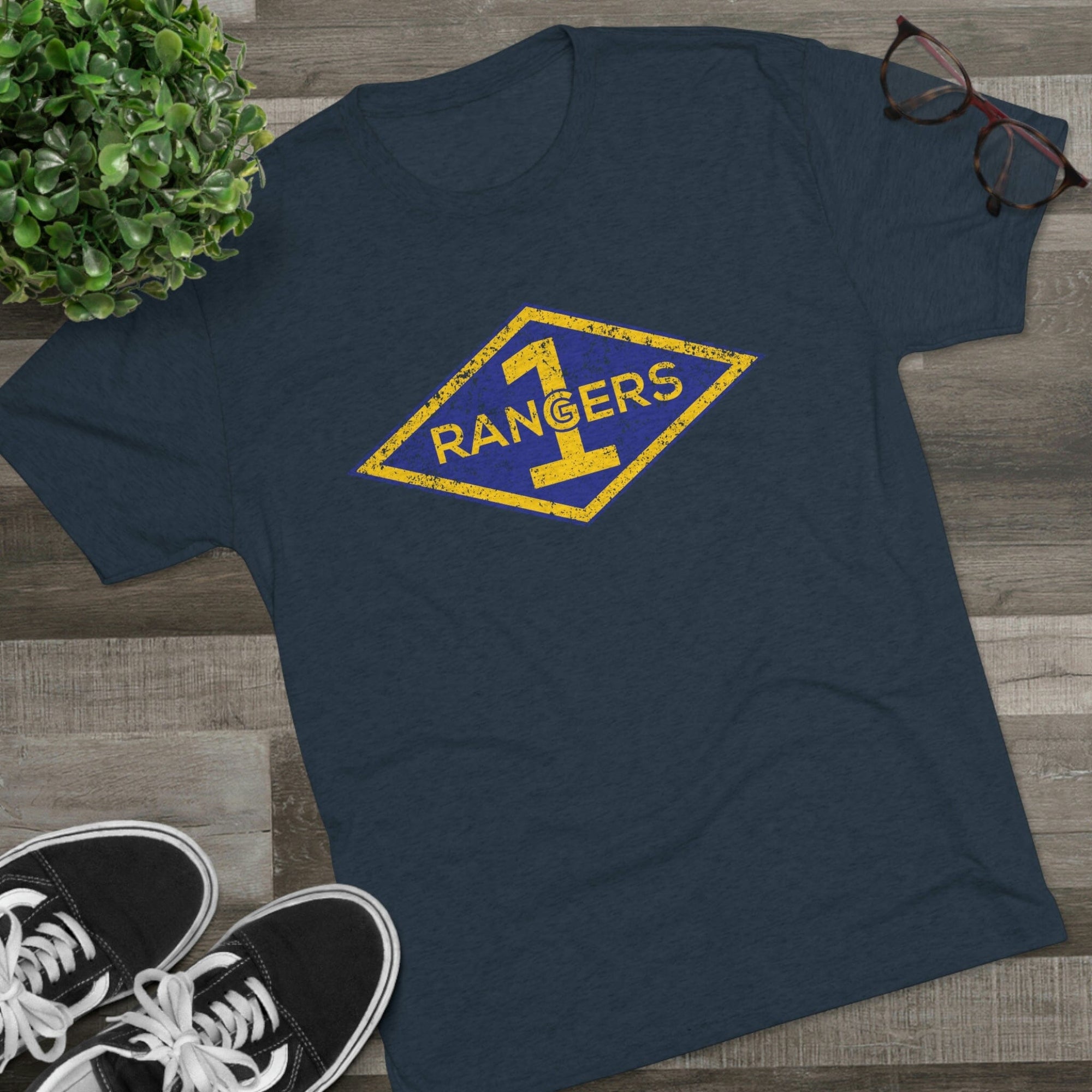 1st Ranger Battalion Distressed Diamond Triblend Athletic Shirt ...