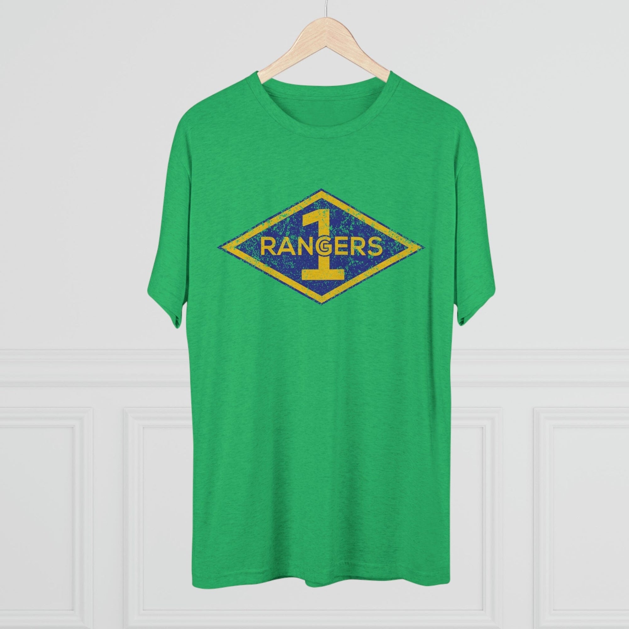 1st Ranger Battalion Distressed Diamond Triblend Athletic Shirt ...