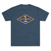 1st Ranger Battalion Distressed Diamond Triblend Athletic Shirt T-Shirt Printify Tri-Blend Indigo M 