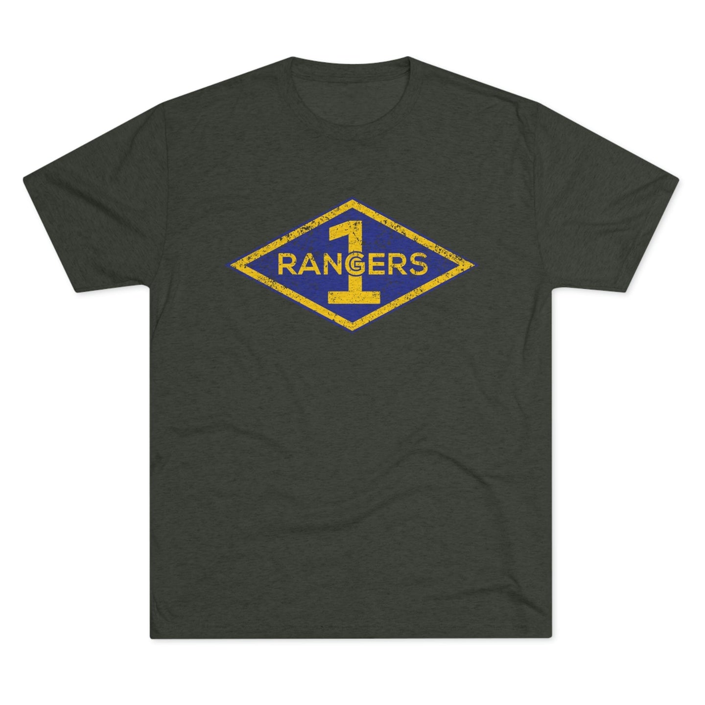 1st Ranger Battalion Distressed Diamond Triblend Athletic Shirt ...