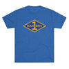 1st Ranger Battalion Distressed Diamond Triblend Athletic Shirt T-Shirt Printify Tri-Blend Vintage Royal M 
