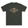 3rd Ranger Battalion Distressed Diamond Triblend Athletic Shirt T-Shirt Printify Tri-Blend Macchiato M 