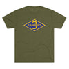 3rd Ranger Battalion Distressed Diamond Triblend Athletic Shirt T-Shirt Printify Tri-Blend Military Green M 