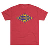 3rd Ranger Battalion Distressed Diamond Triblend Athletic Shirt T-Shirt Printify Tri-Blend Vintage Red M 