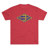 3rd Ranger Battalion Distressed Diamond Triblend Athletic Shirt T-Shirt Printify Tri-Blend Vintage Red M 