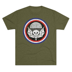 502nd Parachute Infantry Regiment WWII Insignia Triblend Athletic Shirt T-Shirt Printify Tri-Blend Military Green S 