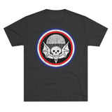 502nd Parachute Infantry Regiment WWII Insignia Triblend Athletic Shirt T-Shirt Printify Tri-Blend Vintage Black S 