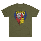 504th Parachute Infantry Regiment Devils DISTRESSED Insignia - Triblend Athletic Shirt T-Shirt Printify Tri-Blend Military Green S 