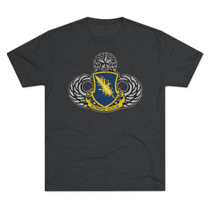 504th Parachute Infantry Regiment Insignia Triblend Athletic Shirt T-Shirt Printify S Tri-Blend Vintage Black 