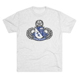 507th Airborne Master Blaster Triblend Athletic Shirt T-Shirt Printify S Tri-Blend Heather White 