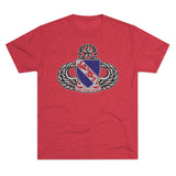508th Parachute Infantry Regiment Insignia Triblend Athletic Shirt T-Shirt Printify S Tri-Blend Vintage Red 