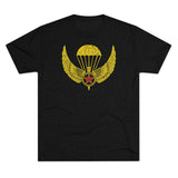 509th Airborne OPFOR Jump Wings Triblend Shirt T-Shirt Printify Tri-Blend Vintage Black M 