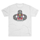 509th Parachute Infantry Regiment Insignia Triblend Athletic Shirt T-Shirt Printify S Tri-Blend Heather White 