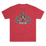 509th Parachute Infantry Regiment Insignia Triblend Athletic Shirt T-Shirt Printify S Tri-Blend Vintage Red 