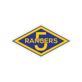 5th Rangers Diamond Sticker Paper products Printify 2" × 2" Transparent 