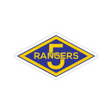 5th Rangers Diamond Sticker Paper products Printify 3" × 3" White 
