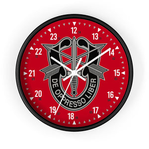 7th Group Special Forces Wall Clock Home Decor Printify Black White 10"
