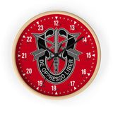 7th Group Special Forces Wall Clock Home Decor Printify Wooden Black 10"
