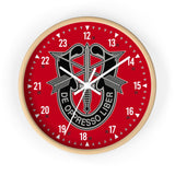 7th Group Special Forces Wall Clock Home Decor Printify Wooden White 10"