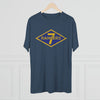 7th Ranger Training Battalion Distressed Diamond Triblend Athletic Shirt T-Shirt Printify 