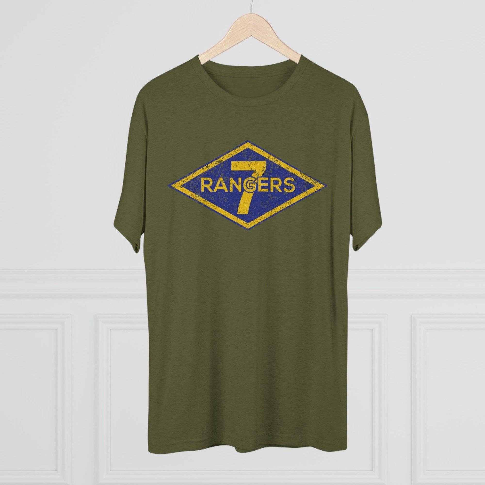 7th Ranger Training Battalion Distressed Diamond Triblend Athletic Shi ...