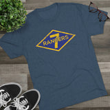 7th Ranger Training Battalion Distressed Diamond Triblend Athletic Shirt T-Shirt Printify 