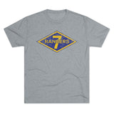 7th Ranger Training Battalion Distressed Diamond Triblend Athletic Shirt T-Shirt Printify Tri-Blend Premium Heather S 
