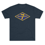 7th Ranger Training Battalion Distressed Diamond Triblend Athletic Shirt T-Shirt Printify Tri-Blend Vintage Navy M 