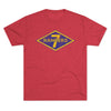 7th Ranger Training Battalion Distressed Diamond Triblend Athletic Shirt T-Shirt Printify Tri-Blend Vintage Red M 