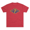 7th Ranger Training Battalion Distressed Diamond Triblend Athletic Shirt T-Shirt Printify Tri-Blend Vintage Red M 