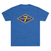 7th Ranger Training Battalion Distressed Diamond Triblend Athletic Shirt T-Shirt Printify Tri-Blend Vintage Royal M 