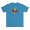 7th Ranger Training Battalion Distressed Diamond Triblend Athletic Shirt T-Shirt Printify Tri-Blend Vintage Turquoise M 