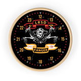 82nd Airborne LRSD HALO Harry Wall clock Home Decor Printify Wooden Black 10"