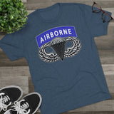 Airborne Tab and Jump Wings Triblend Athletic Shirt T-Shirt Printify 