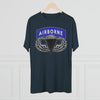 Airborne Tab and Jump Wings Triblend Athletic Shirt T-Shirt Printify 