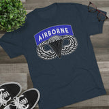 Airborne Tab and Jump Wings Triblend Athletic Shirt T-Shirt Printify 