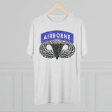 Airborne Tab and Jump Wings Triblend Athletic Shirt T-Shirt Printify 