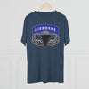 Airborne Tab and Jump Wings Triblend Athletic Shirt T-Shirt Printify 