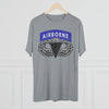 Airborne Tab and Jump Wings Triblend Athletic Shirt T-Shirt Printify 